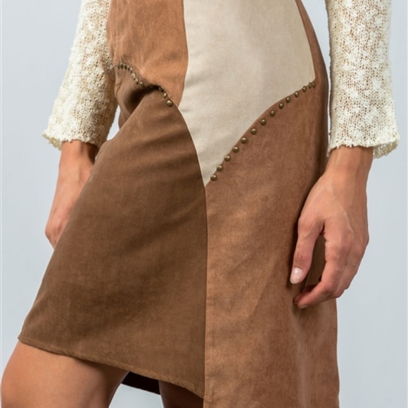 BOHO COLOR - BLOCK MINI SKIRT - Picture 3 of 4